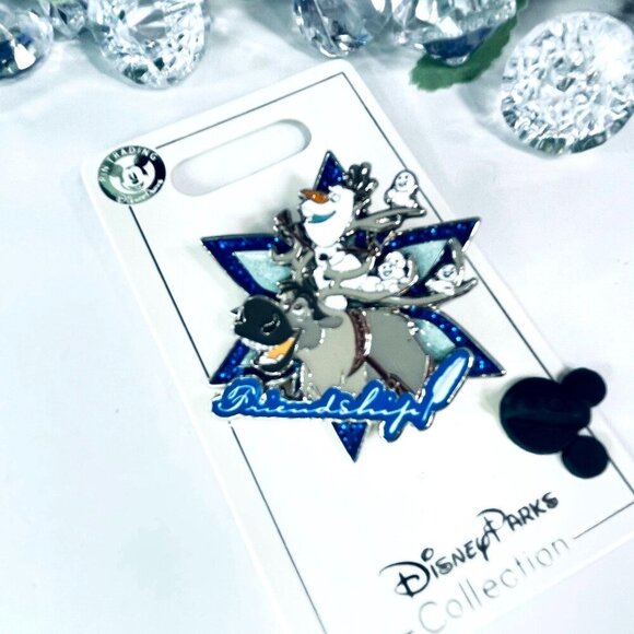 Disney Olaf Trading Pin Frozen Friendship Snowman Sven Reindeer Lapel Pin Badge - Picture 3 of 8